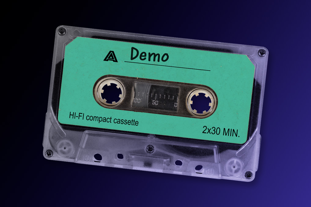 Photo of a demo tape
