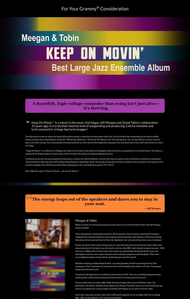 FYC (For Your Consideration) Page Example