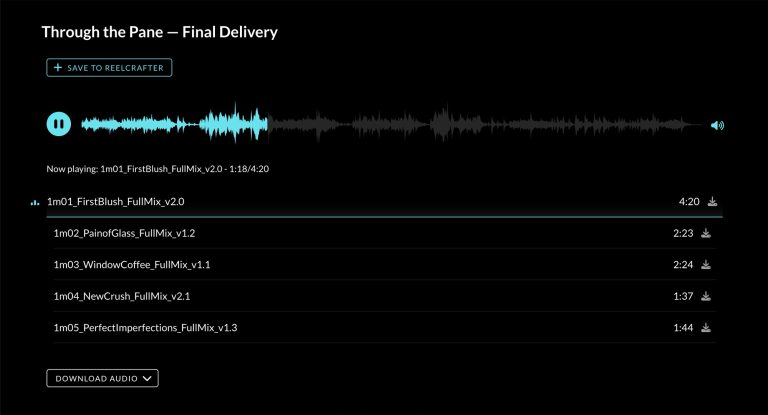 ReelCrafter reel for Sam Hulick's score for Through the Pane