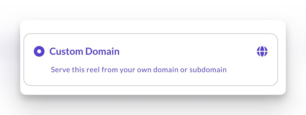 Custom Domains on ReelCrafter